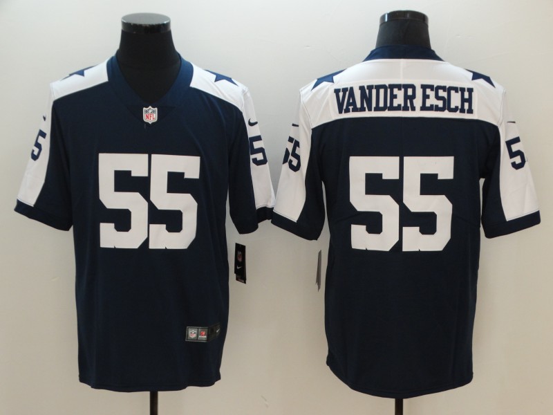 Men Dallas Cowboys #55 Vander esch Blue Thanksgiving Nike Vapor Untouchable Limited Playe NFL Jerseys->new york giants->NFL Jersey